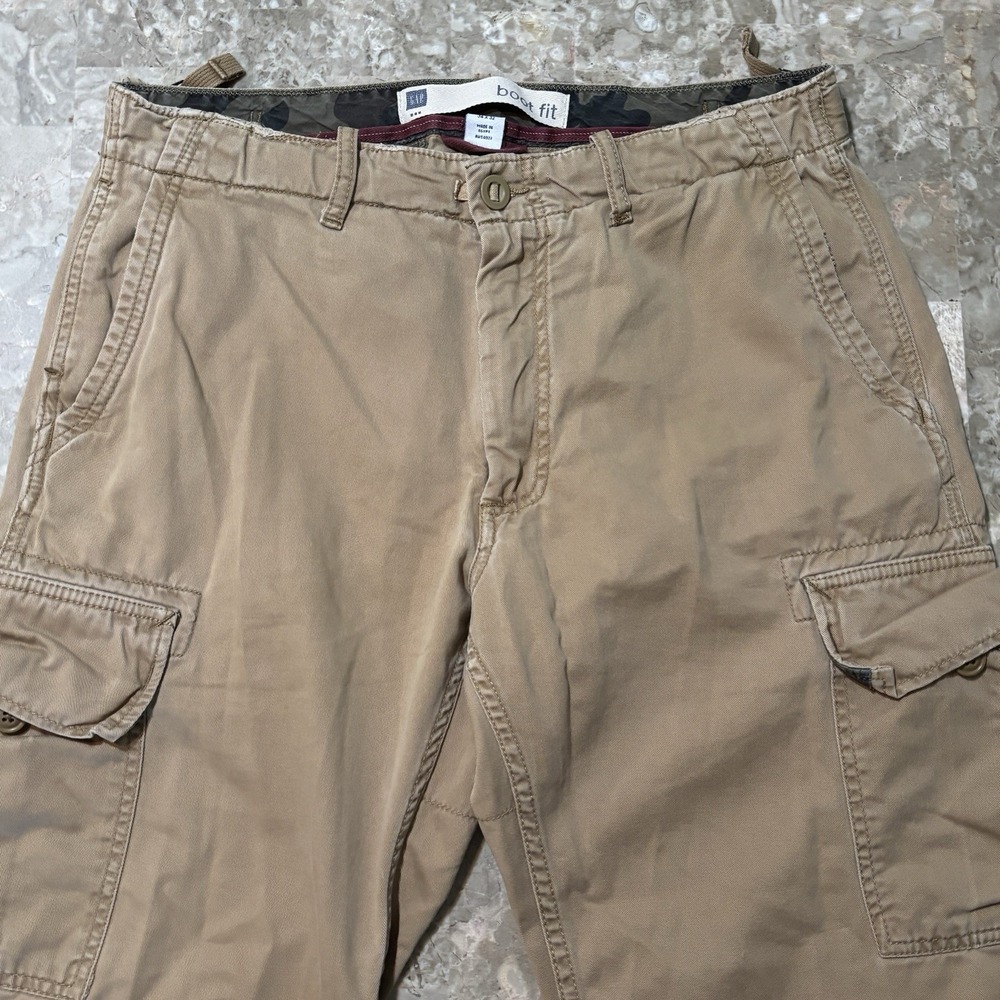 Vintage Gap Pants Mens 34x32 (fits 34x30) Khaki Tan Boot Cut Cargo Military